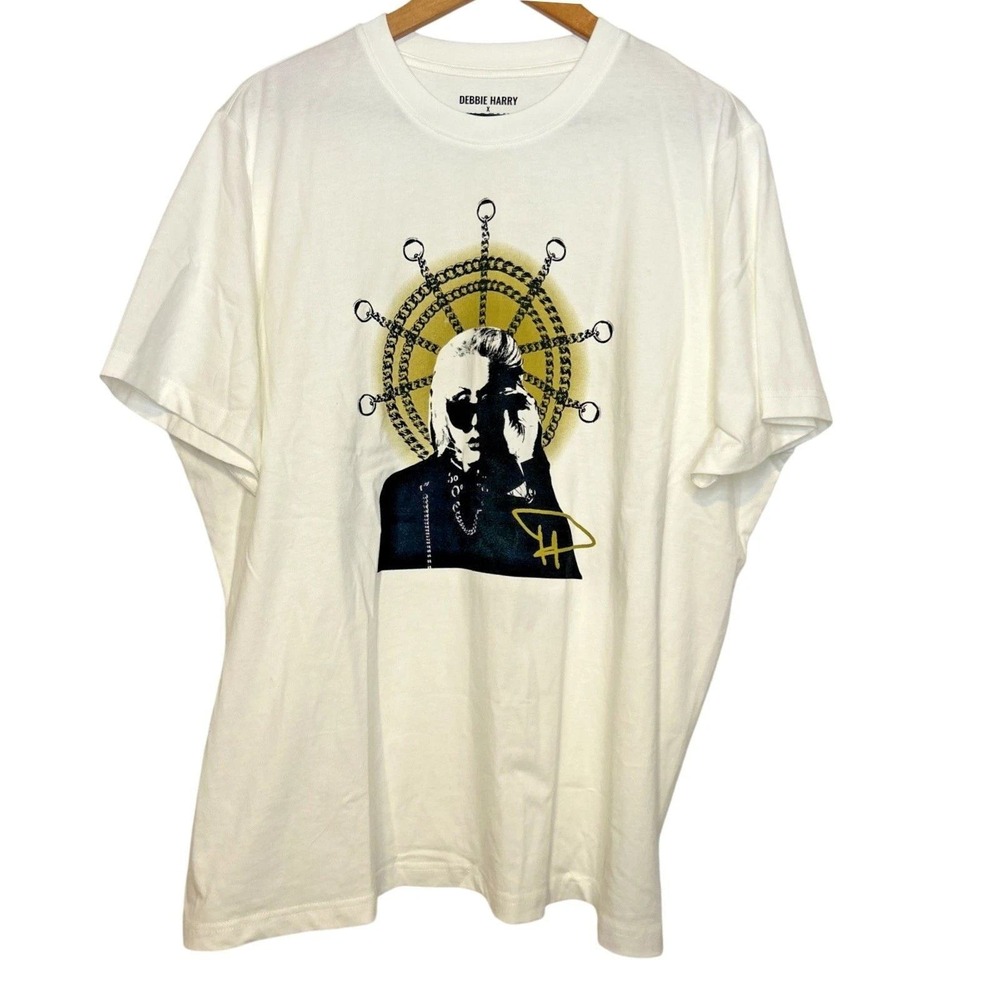 Wildfang Debbie Harry Blondie Graphic T-Shirt Womens 2X White Punk Streetwear